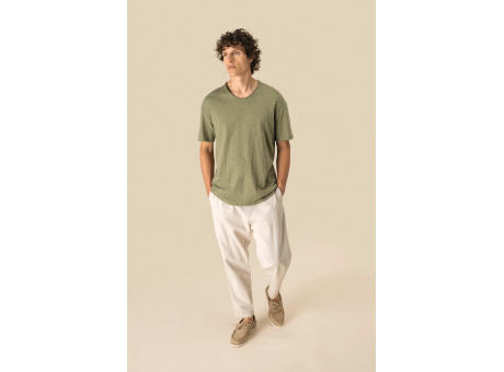 Camiseta ecorresponsable cuello slub y hombros caídos hombre