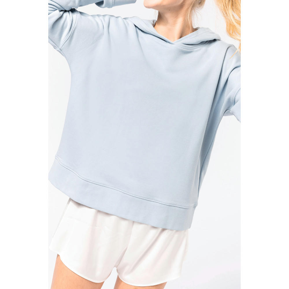Sudadera Lounge algodón orgánico con capucha mujer