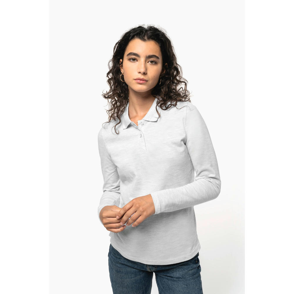 Polo manga larga mujer
