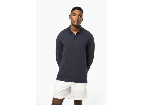 Polo de punto piqué manga larga Bio180 hombre