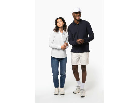 Polo de punto piqué manga larga Bio180 hombre