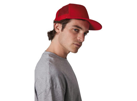 Gorra trucker - 6 paneles visera plana