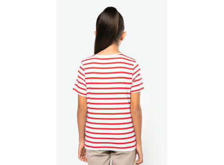 Camiseta Marinero a rayas con bolsillo manga corta para niños