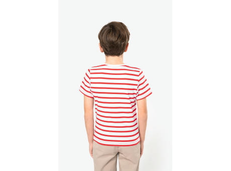 Camiseta Marinero a rayas con bolsillo manga corta para niños