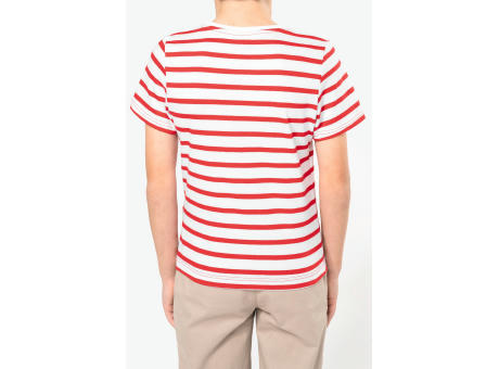 Camiseta Marinero a rayas con bolsillo manga corta para niños