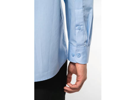 Camisa popelina manga larga hombre