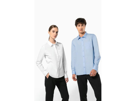 Camisa popelina manga larga hombre