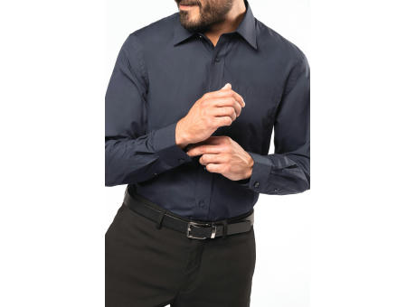 Camisa popelina manga larga hombre