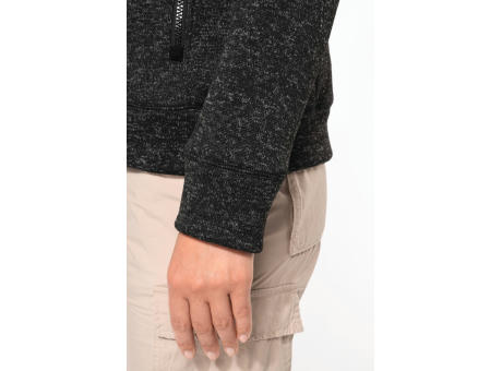Chaqueta jaspeada con cremallera mujer