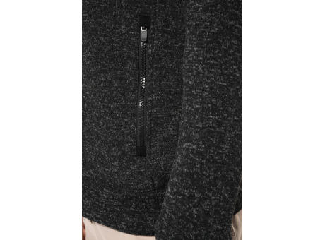 Chaqueta jaspeada con cremallera mujer