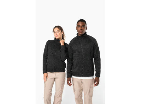Chaqueta jaspeada con cremallera mujer