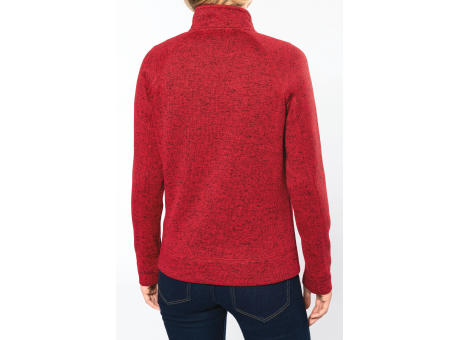 Chaqueta jaspeada con cremallera mujer