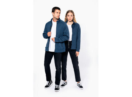 Chaqueta jaspeada con cremallera mujer