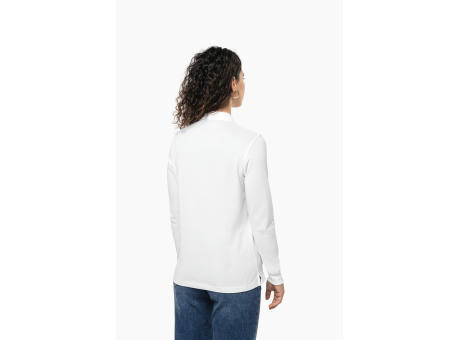Polo de punto piqué manga larga Bio180 mujer