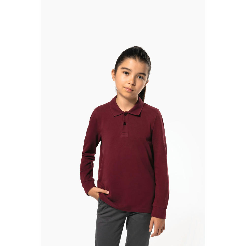 Polo manga larga infantil