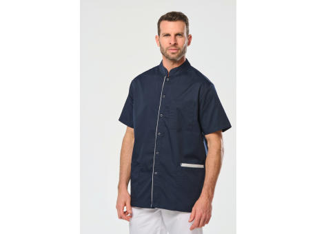 Blusa polialgodón con botones a presión hombre