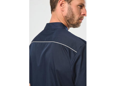 Blusa polialgodón con botones a presión hombre