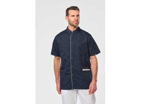 Blusa polialgodón con botones a presión hombre