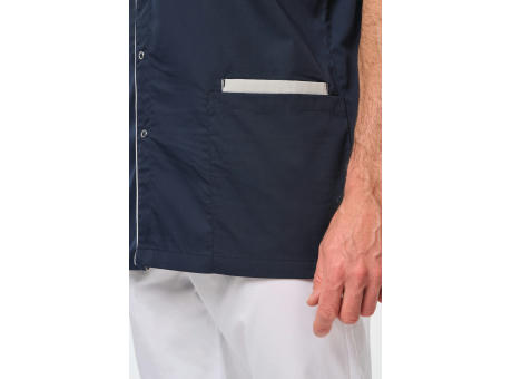 Blusa polialgodón con botones a presión hombre