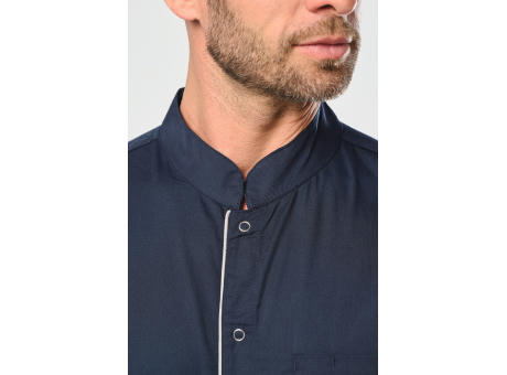 Blusa polialgodón con botones a presión hombre