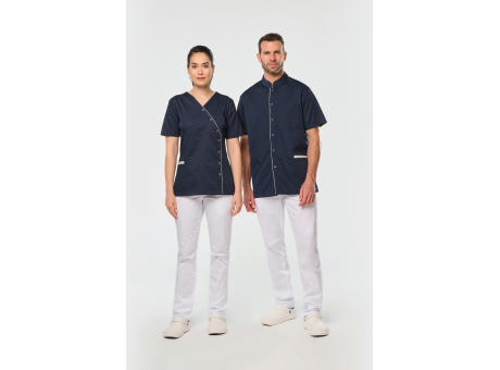 Blusa polialgodón con botones a presión hombre
