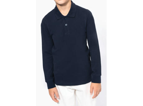 Polo manga larga infantil