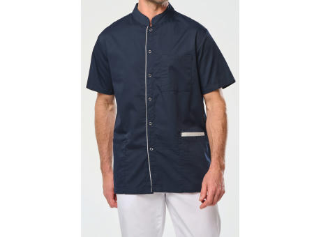 Blusa polialgodón con botones a presión hombre