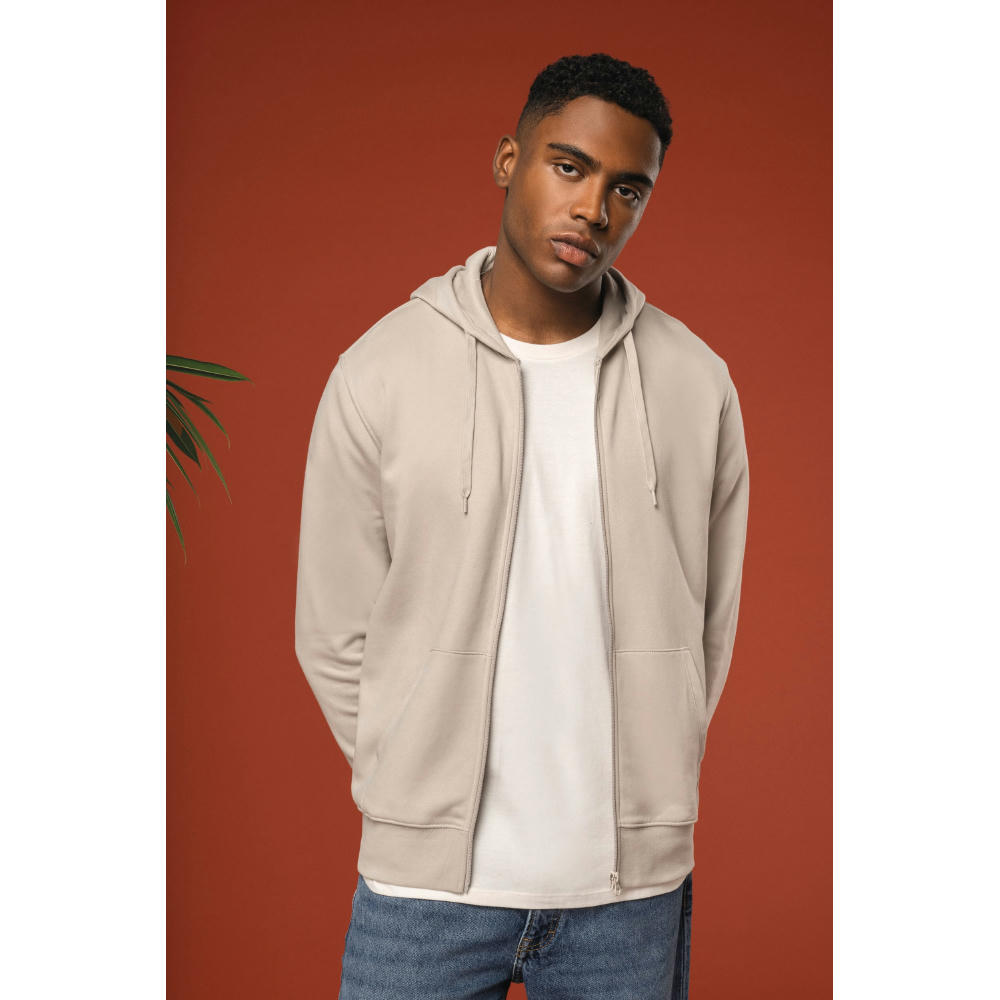 Sudadera con capucha y cremallera ecorresponsable hombre 