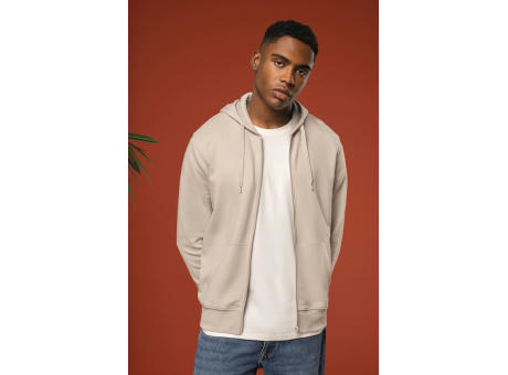 Sudadera con capucha y cremallera ecorresponsable hombre 
