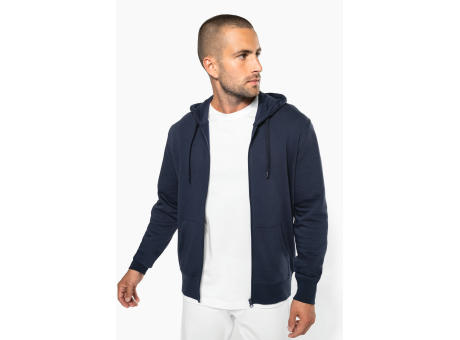 Sudadera con capucha y cremallera ecorresponsable hombre 