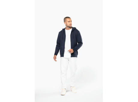 Sudadera con capucha y cremallera ecorresponsable hombre 