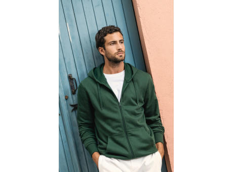 Sudadera con capucha y cremallera ecorresponsable hombre 