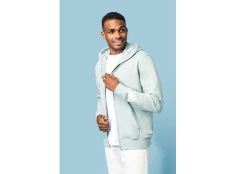 Sudadera con capucha y cremallera ecorresponsable hombre 