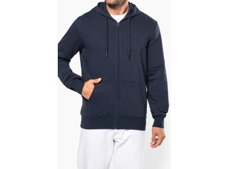 Sudadera con capucha y cremallera ecorresponsable hombre 