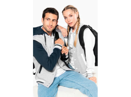 Cazadora béisbolera de felpa unisex 