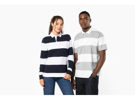 Polo a rayas manga larga unisex