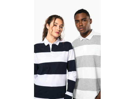Polo a rayas manga larga unisex