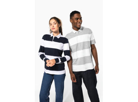 Polo a rayas manga larga unisex