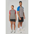 Camiseta bicolor triblend de deporte manga corta adulto