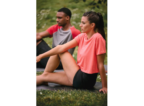 Camiseta bicolor triblend de deporte manga corta adulto