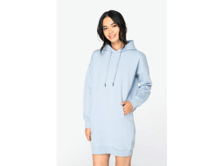 Vestido tipo sudadera ecorresponsable con capucha mujer