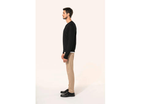Jersey lana merina cuello de pico hombre