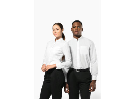 Camisa cuello mao  manga larga hombre