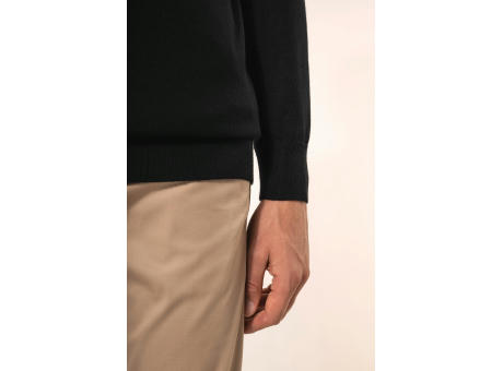 Jersey lana merina cuello de pico hombre