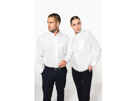 Camisa cuello mao  manga larga hombre