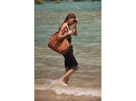Bolsa shopper de algodón efecto lavado