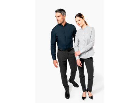 Camisa cuello mao  manga larga hombre
