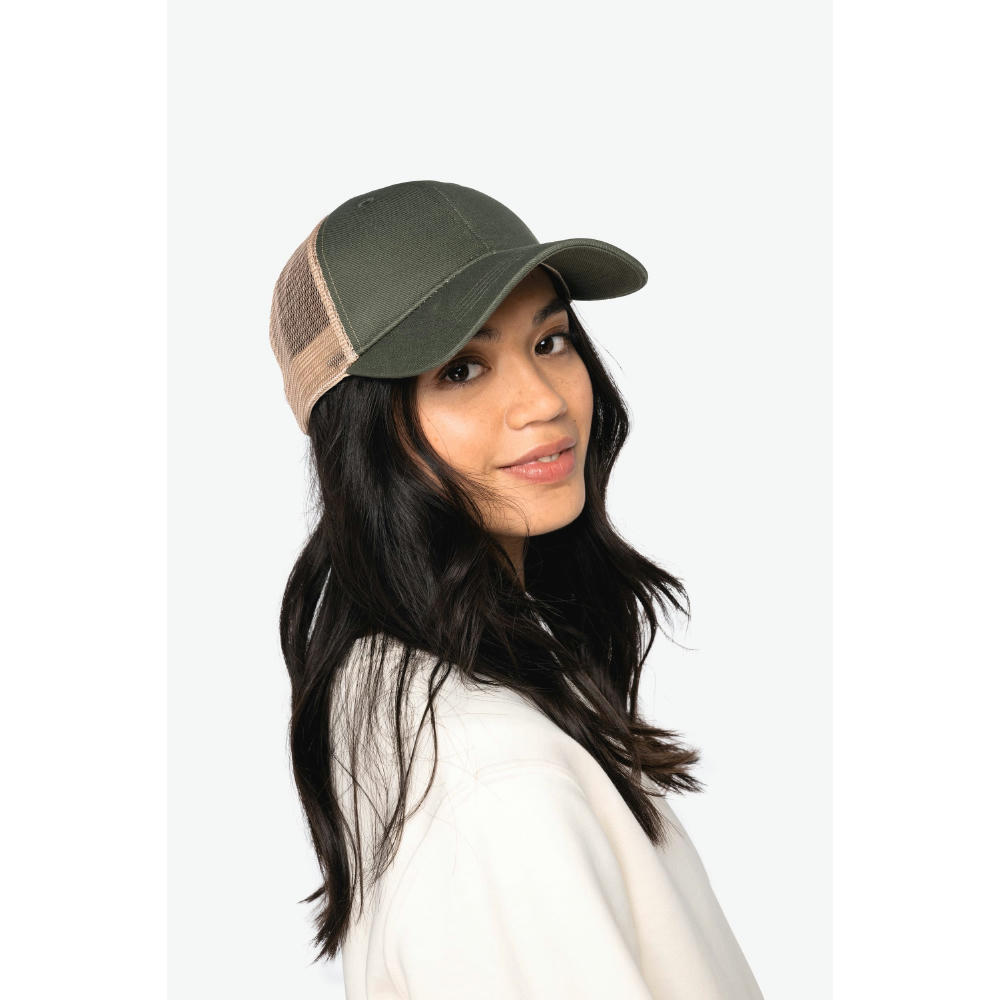 Gorra trucker ecorresponsable 6 paneles unisex