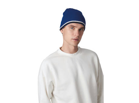 Gorro con tira bicolor contrastada