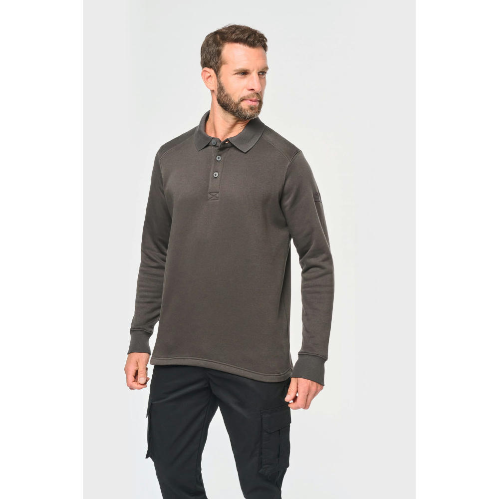 Sudadera cuello polo